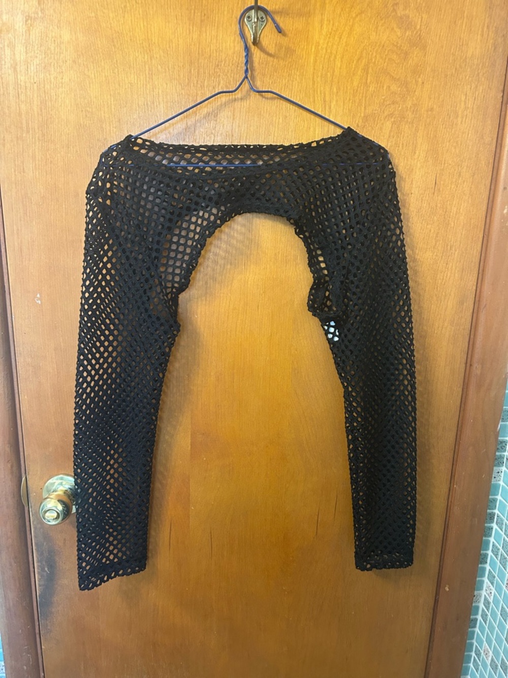 Fishnet Black Open Knit Cropped Shrug